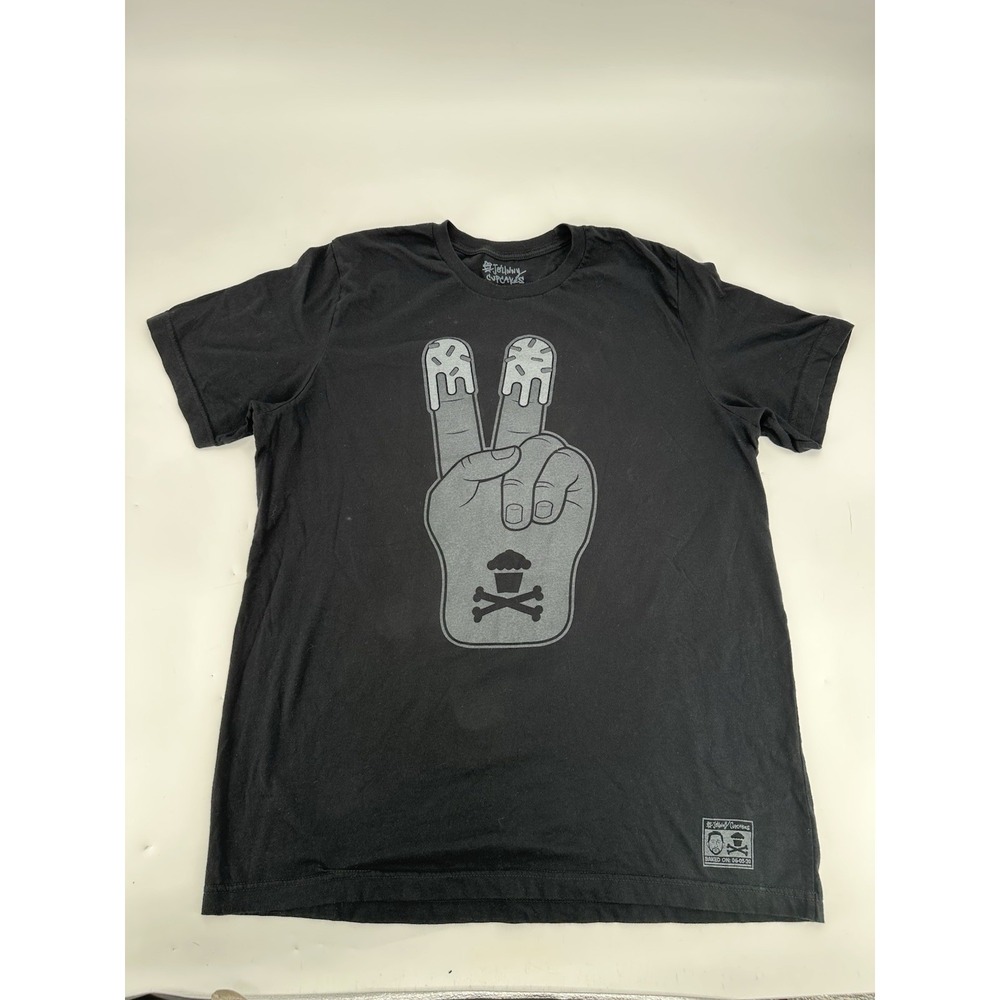 Johnny Cupcakes Says Black Lives Matter BLM Size XL T Shirt Peace‎ Logo